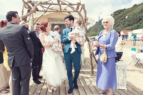 Beach hut wedding Kitty and Dulcie wedding dress