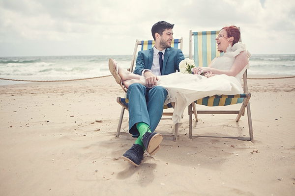 Beach hut wedding Kitty and Dulcie wedding dress