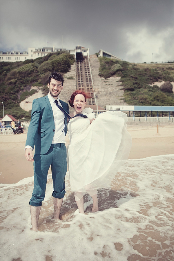 Beach hut wedding Kitty and Dulcie wedding dress