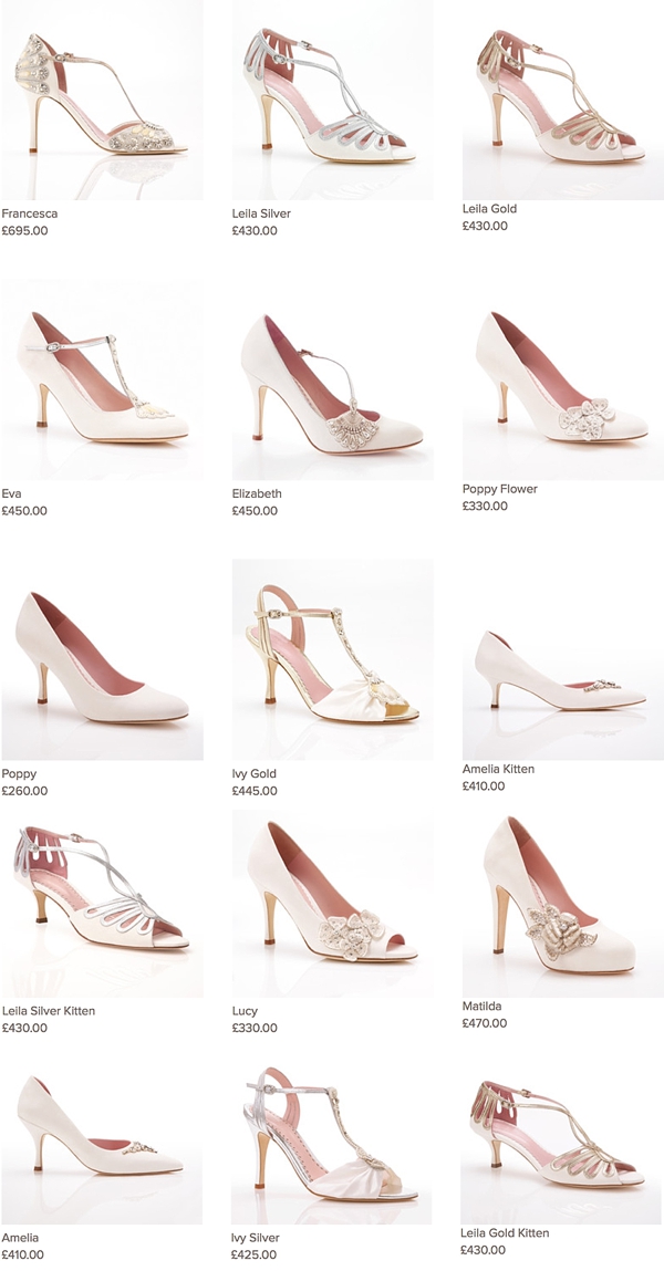 The full 'ready-to-wear' collection for brides by Emmy Shoes