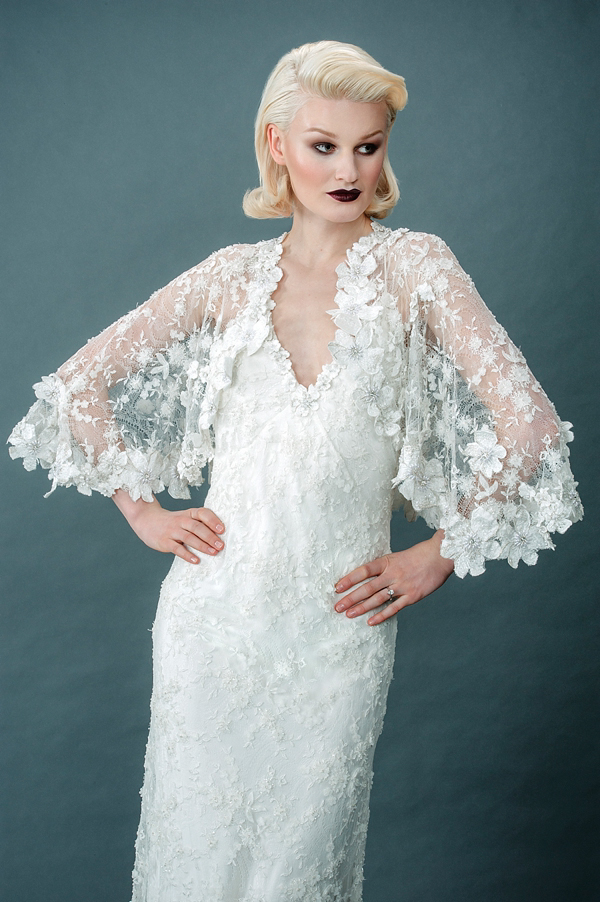 Helianthus; Juliet Sleeve Bridal Gown by Joanne Fleming Design