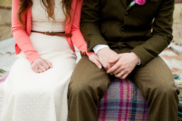 Rowanjoy wedding dress colourful food and music inspired Scottish wedding
