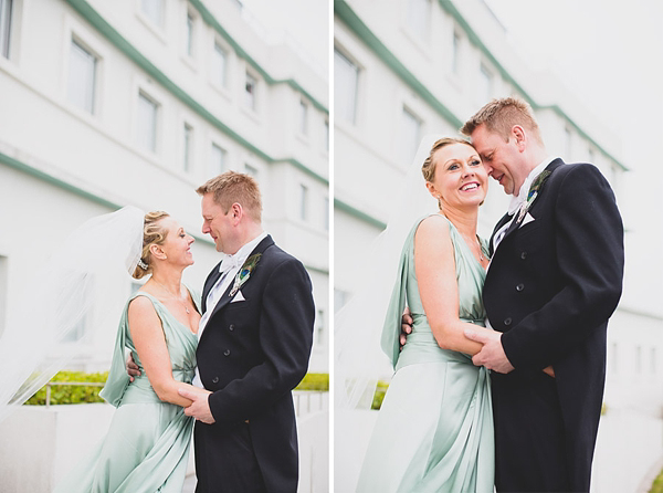 1920s inspired wedding Midland Hotel Pale Green Wedding Dress