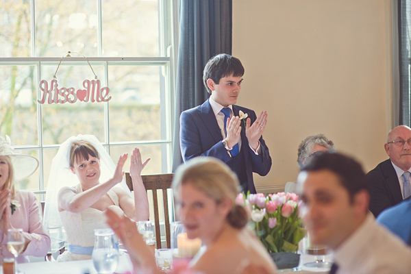 Polka dot 50s style wedding dress Islington Town  Hall Wedding