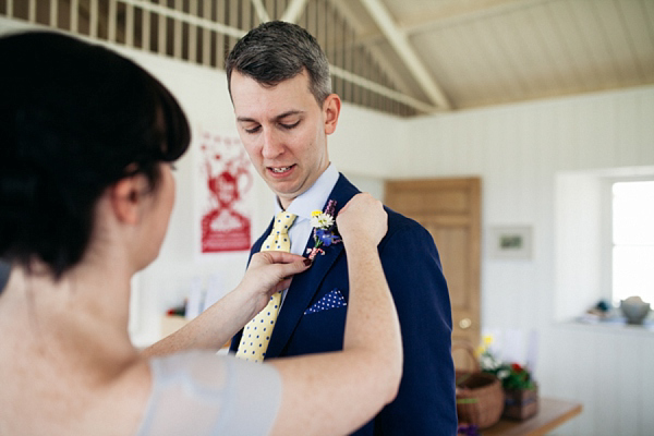 Humanist Scottish Wedding at Crear Flossy & Dossy Wedding Dress // Caroline Weiss Photography