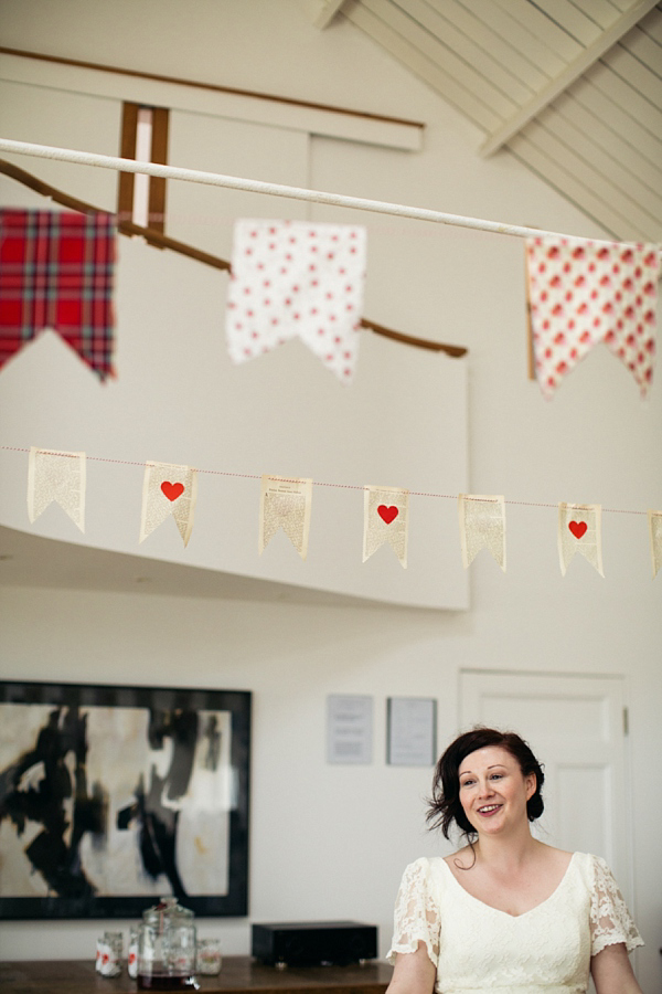 Humanist Scottish Wedding at Crear Flossy & Dossy Wedding Dress // Caroline Weiss Photography