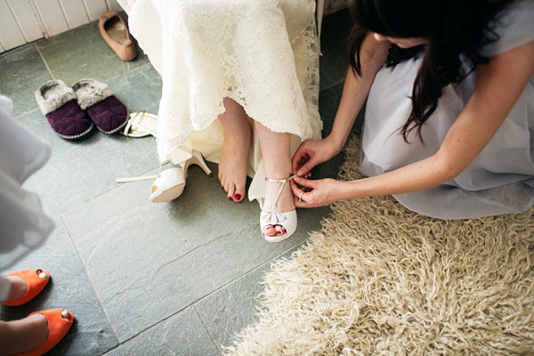 Humanist Scottish Wedding at Crear Flossy & Dossy Wedding Dress // Caroline Weiss Photography