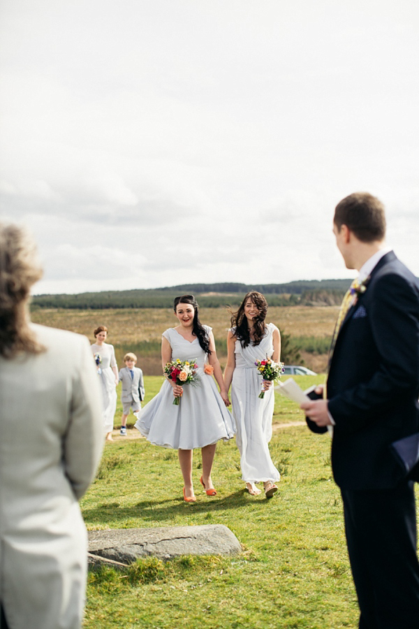 Humanist Scottish Wedding at Crear Flossy & Dossy Wedding Dress // Caroline Weiss Photography