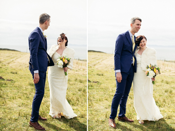 Humanist Scottish Wedding at Crear Flossy & Dossy Wedding Dress // Caroline Weiss Photography