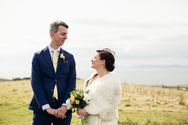 Humanist Scottish Wedding at Crear Flossy & Dossy Wedding Dress // Caroline Weiss Photography