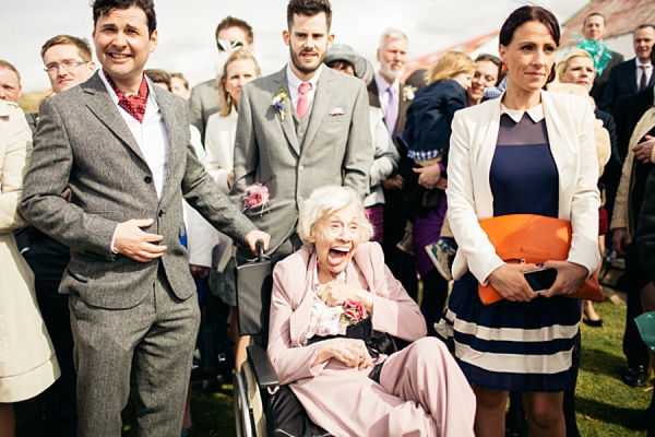 Humanist Scottish Wedding at Crear Flossy & Dossy Wedding Dress // Caroline Weiss Photography