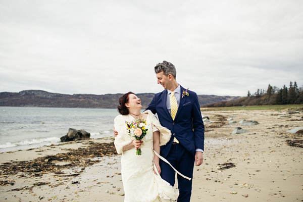 Humanist Scottish Wedding at Crear Flossy & Dossy Wedding Dress // Caroline Weiss Photography