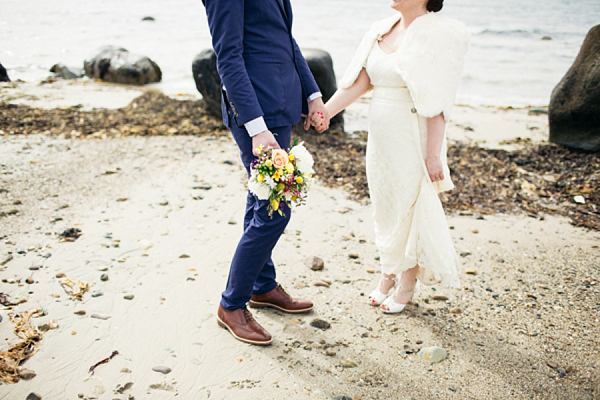 Humanist Scottish Wedding at Crear Flossy & Dossy Wedding Dress // Caroline Weiss Photography