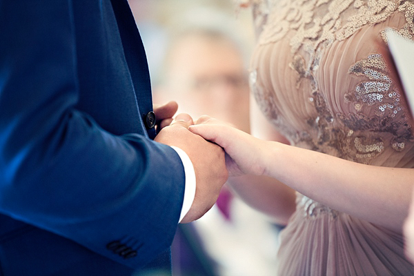 Tadashi Shoji Wedding Dress // Lemon bridesmais dresses // Dottie Photography