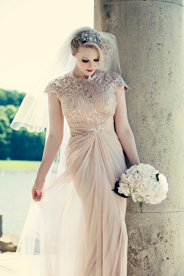 Dusky pink hotsell wedding dress