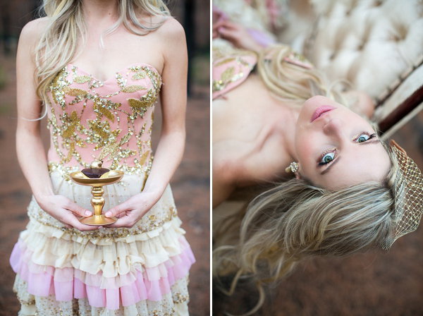 Gold pink and coral wedding inspiration