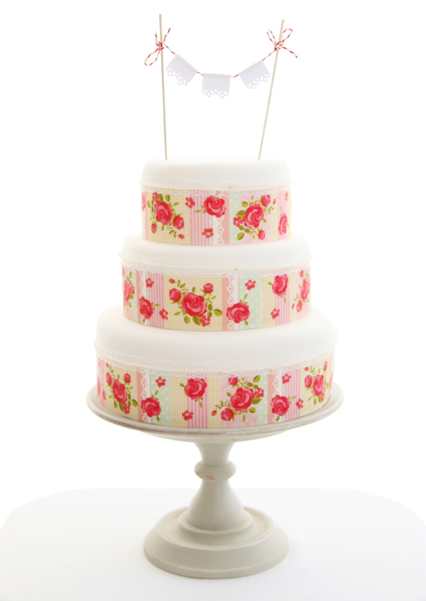 Edible Cake Icing Paper Strips for DIY bohemian ikat theme wedding cake by In the Treehouse 2