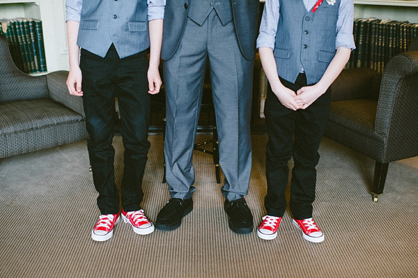 Red polka dot wedding, red wedding shoes