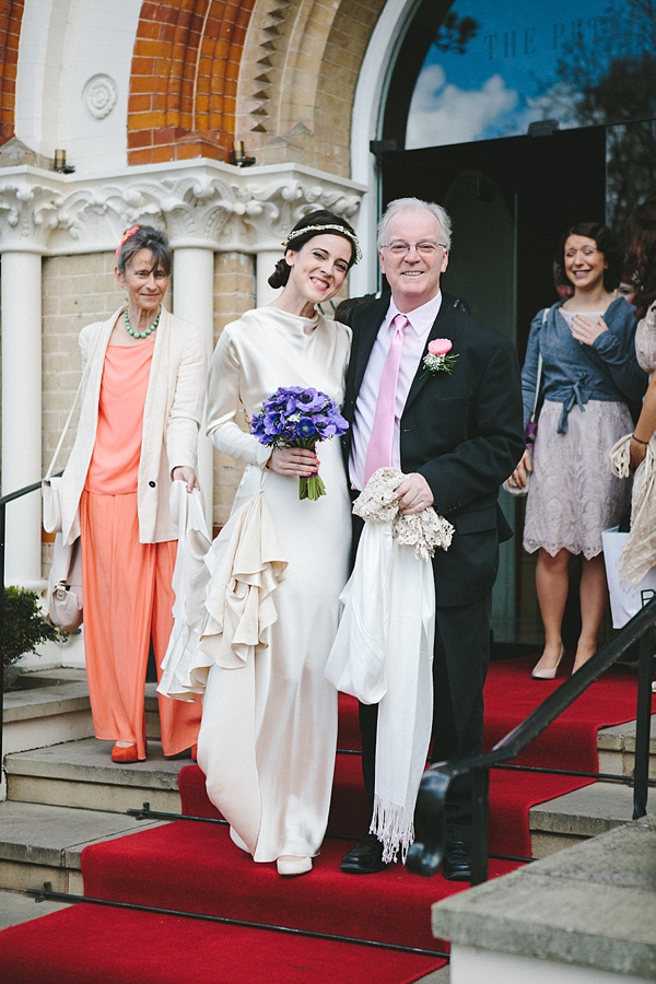 1930s Inspired Wedding, Wax orange blossom crown, London Wedding, Emilie White Photography