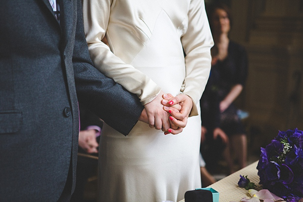 1930s Inspired Wedding, Wax orange blossom crown, London Wedding, Emilie White Photography