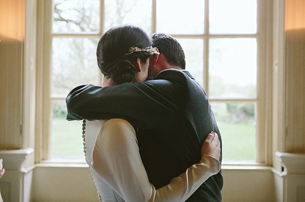 1930s Inspired Wedding, Wax orange blossom crown, London Wedding, Emilie White Photography