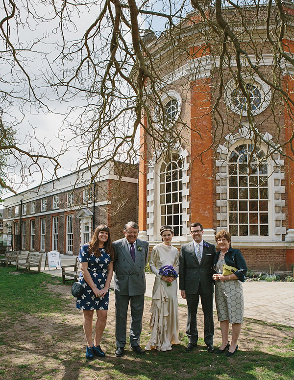 1930s Inspired Wedding, Wax orange blossom crown, London Wedding, Emilie White Photography