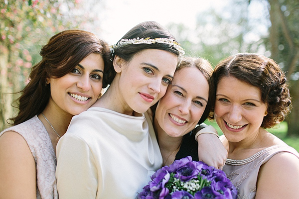 1930s Inspired Wedding, Wax orange blossom crown, London Wedding, Emilie White Photography