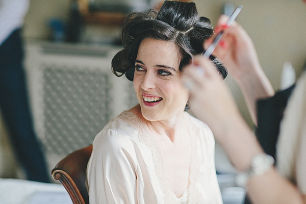 1930s Inspired Wedding, Wax orange blossom crown, London Wedding, Emilie White Photography