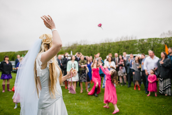 A lego rainbow and cake festival wedding, photograpy by Emma Case