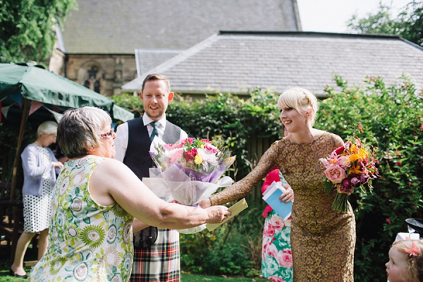 Gold Issa wedding dress, Edinburgh wedding, Caro Weiss Photography