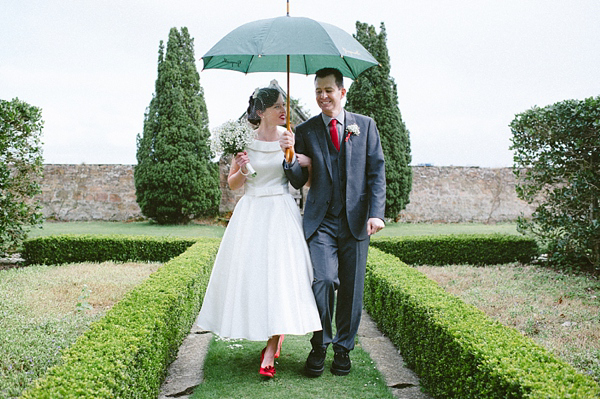 Red polka dot wedding, red wedding shoes