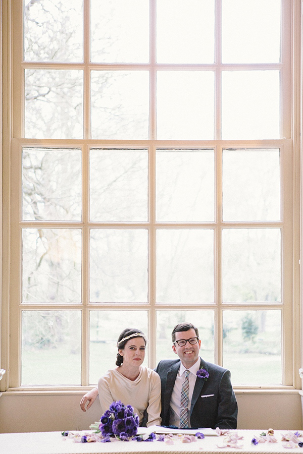 1930s Inspired Wedding, Wax orange blossom crown, London Wedding, Emilie White Photography