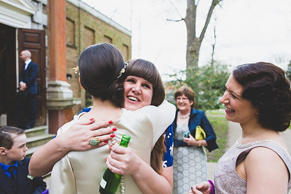 1930s Inspired Wedding, Wax orange blossom crown, London Wedding, Emilie White Photography