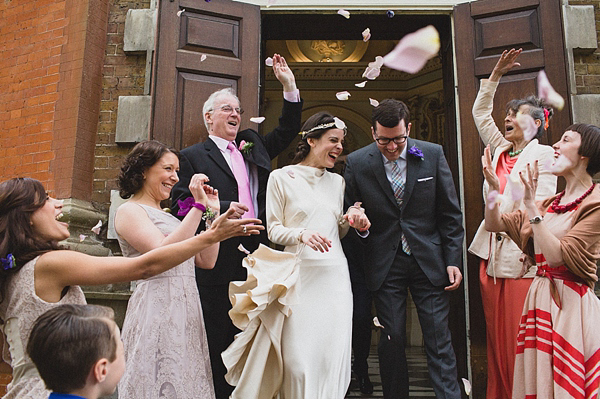 1930s Inspired Wedding, Wax orange blossom crown, London Wedding, Emilie White Photography