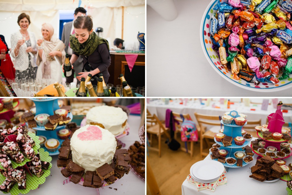 A lego rainbow and cake festival wedding, photograpy by Emma Case