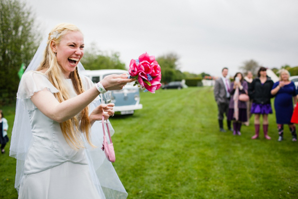 A lego rainbow and cake festival wedding, photograpy by Emma Case