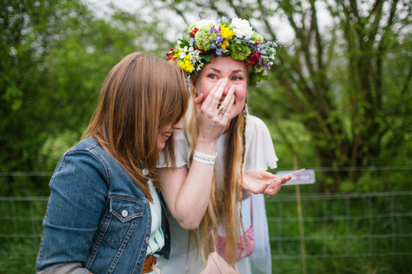 A lego rainbow and cake festival wedding, photograpy by Emma Case