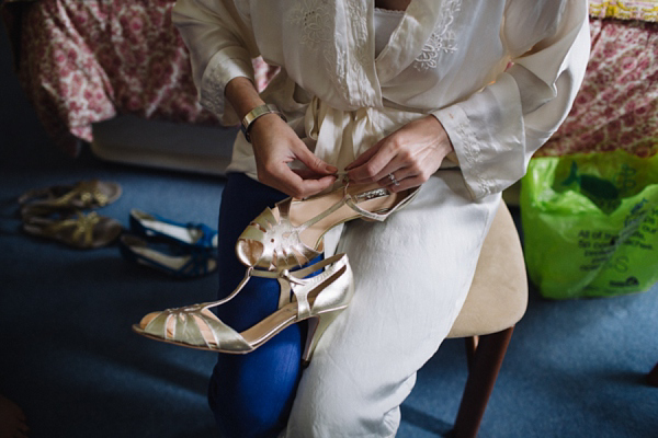 Gold Issa wedding dress, Edinburgh wedding, Caro Weiss Photography