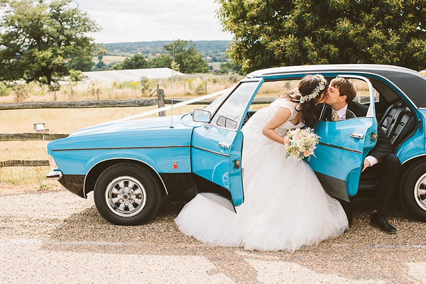 Gaynes Park Wedding, Flower Crown Bride, Ellie Gillard Photography