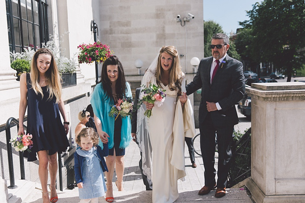 Pregnant bride, Islington Town Hall wedding, London pub wedding, expectant bride