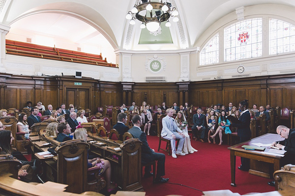 Pregnant bride, Islington Town Hall wedding, London pub wedding, expectant bride