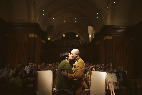 Trans-gender wedding, civil partnership wedding, 1930 New Orleans Jazz inspired wedding, London wedding, Photography by Tom Ravenshear