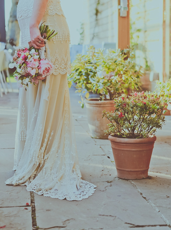 Claire Pettibone Kristene wedding dress, Newton Hall Wedding, Northumberland Wedding, Helen Russell Photography