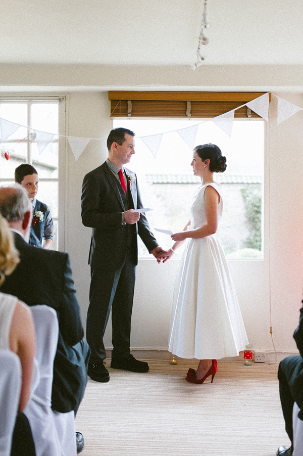 Red polka dot wedding, red wedding shoes