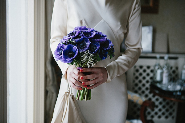 1930s Inspired Wedding, Wax orange blossom crown, London Wedding, Emilie White Photography