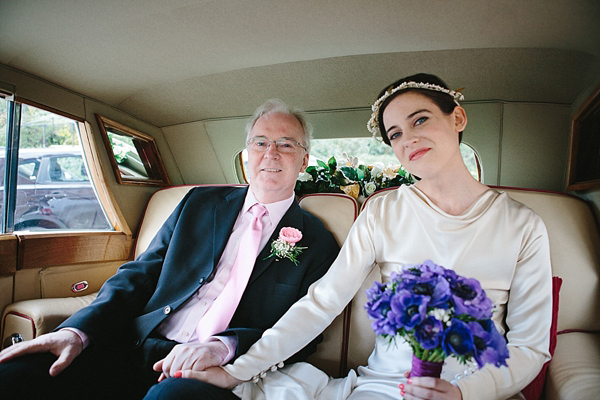 1930s Inspired Wedding, Wax orange blossom crown, London Wedding, Emilie White Photography