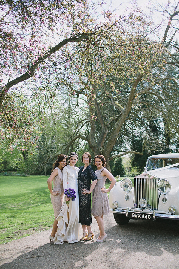 1930s Inspired Wedding, Wax orange blossom crown, London Wedding, Emilie White Photography