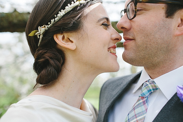 1930s Inspired Wedding, Wax orange blossom crown, London Wedding, Emilie White Photography