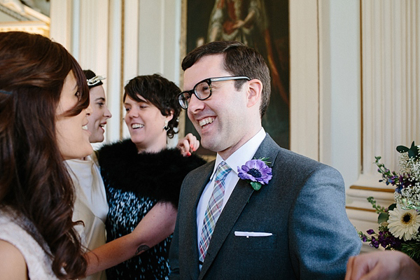 1930s Inspired Wedding, Wax orange blossom crown, London Wedding, Emilie White Photography