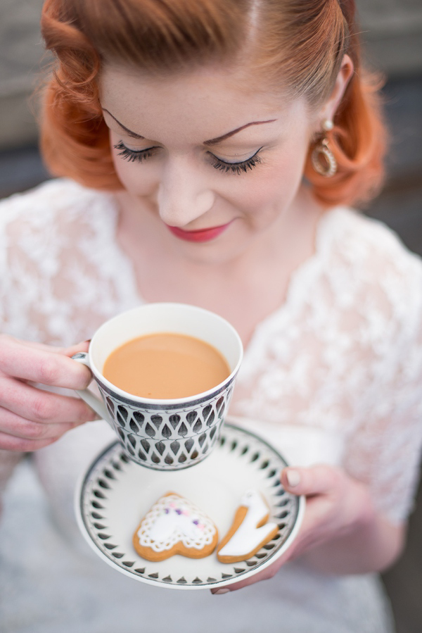 1950s inspired tea for two vintage wedding engagement shoot, Always Andri
